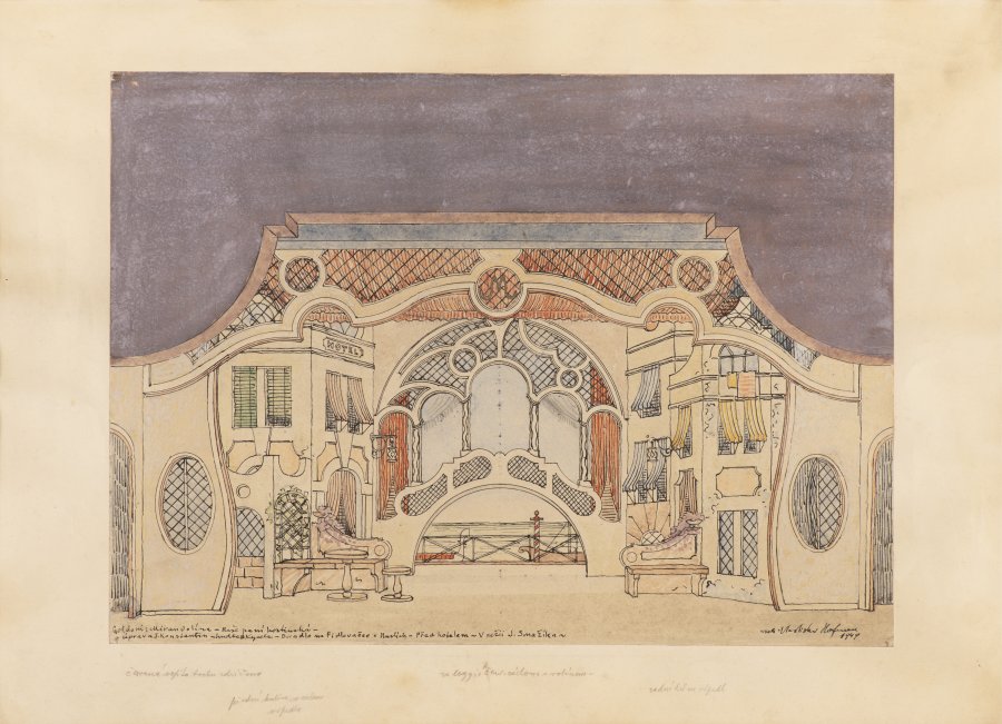 SET OF FOUR STAGE DESIGNS