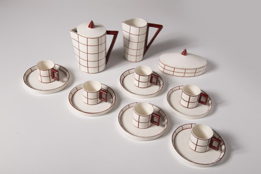 A CUBIST COFFEE SERVICE