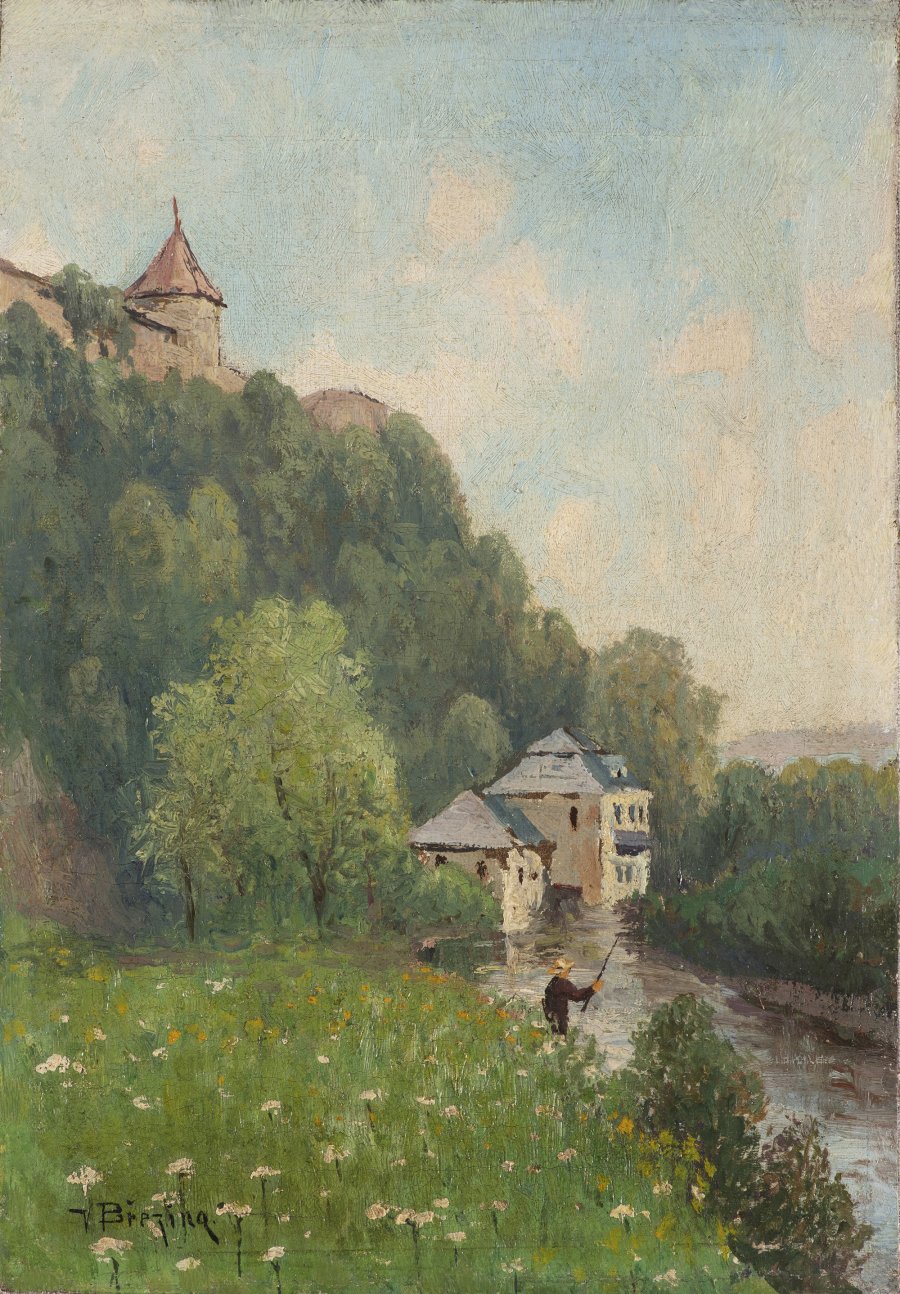 LANDSCAPE WITH A RIVER AND A CASTLE