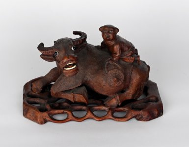 SHEPHERD ON A BUFFALO