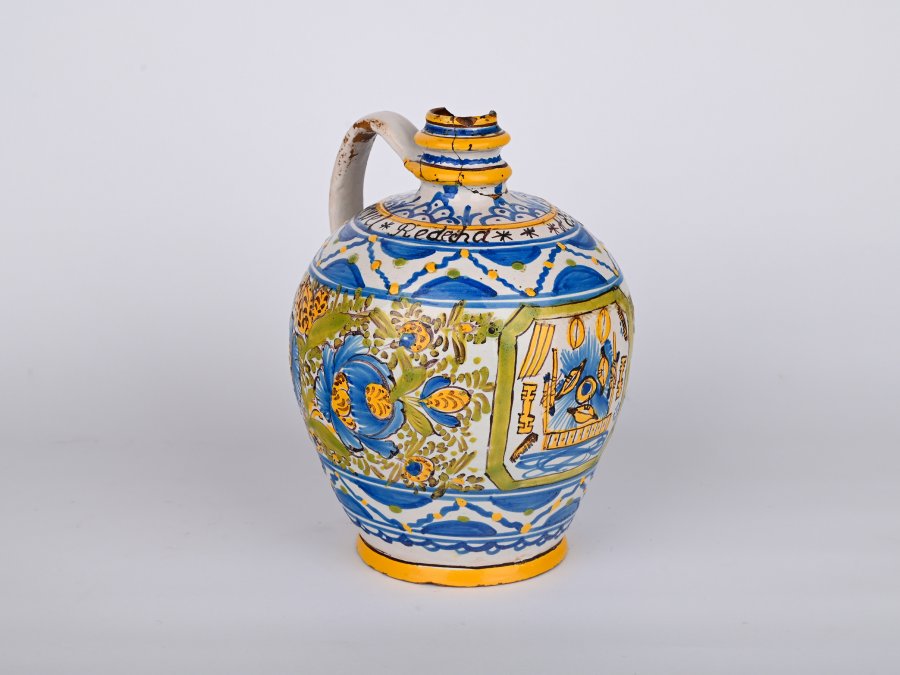 A MORAVIAN CERAMIC JUG