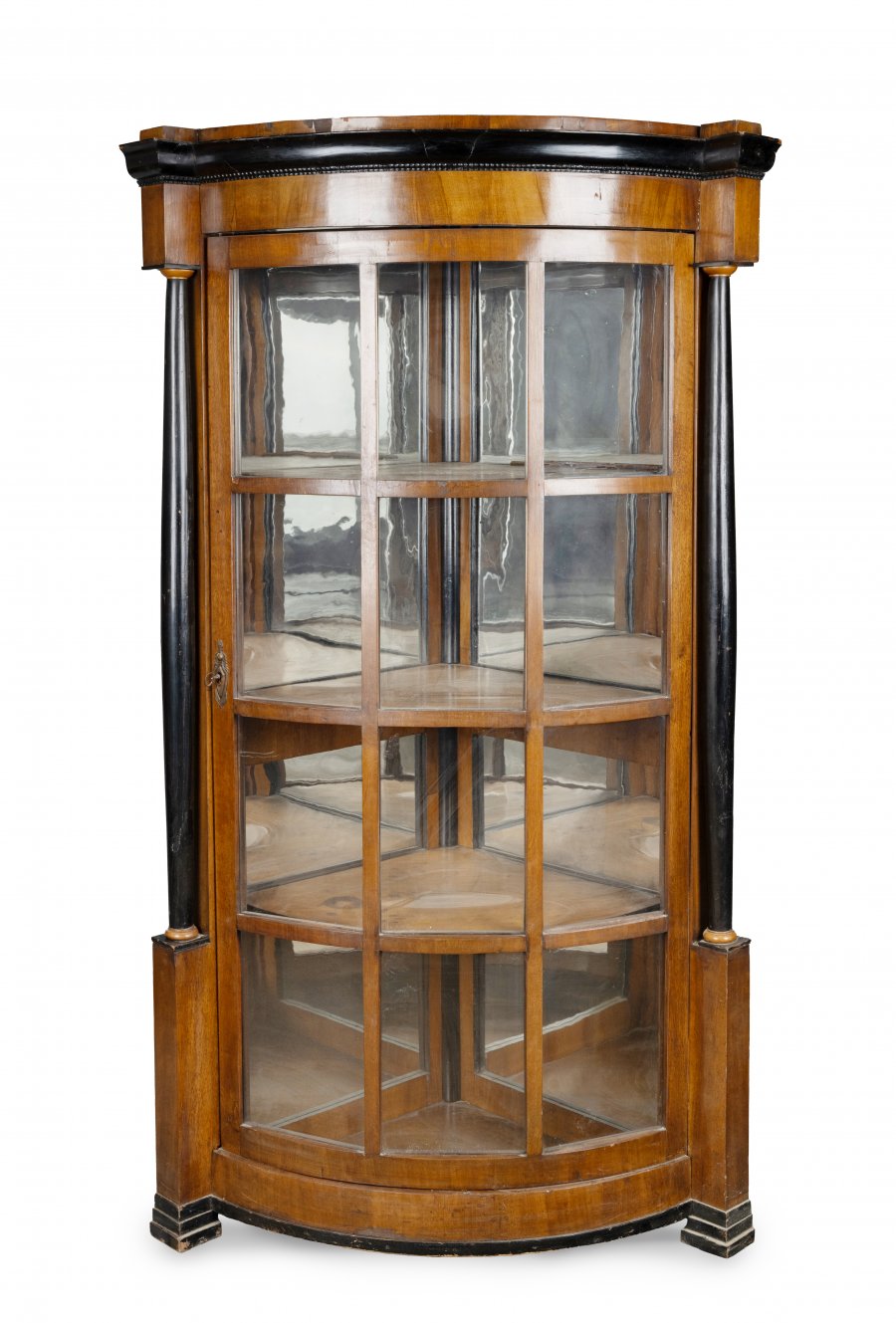 BIEDERMEIER CORNER DISPLAY CASE