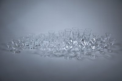 41 PIECES OF MOSER GLASSES