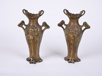 PAIR OF ART NOUVEAU VASES