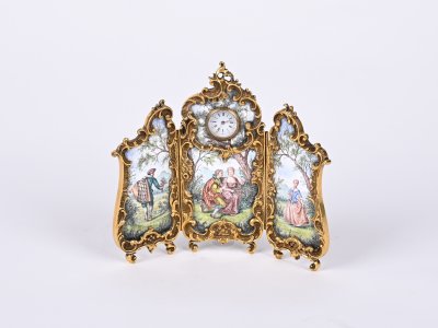 VIENNESE TRIPTYCH CLOCK