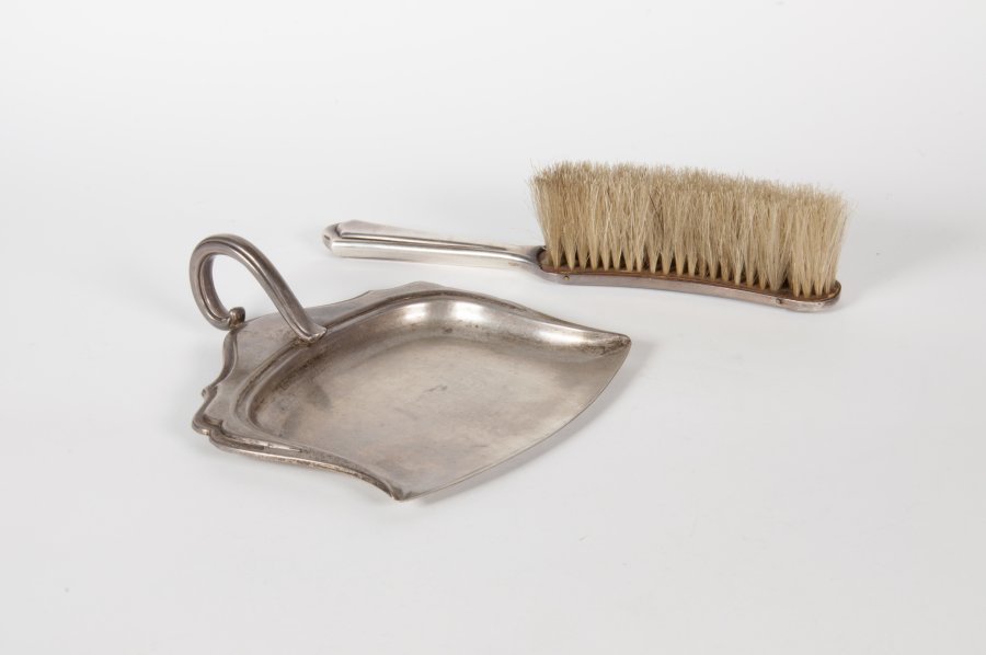 SILVER BRUSH AND DUSTPAN