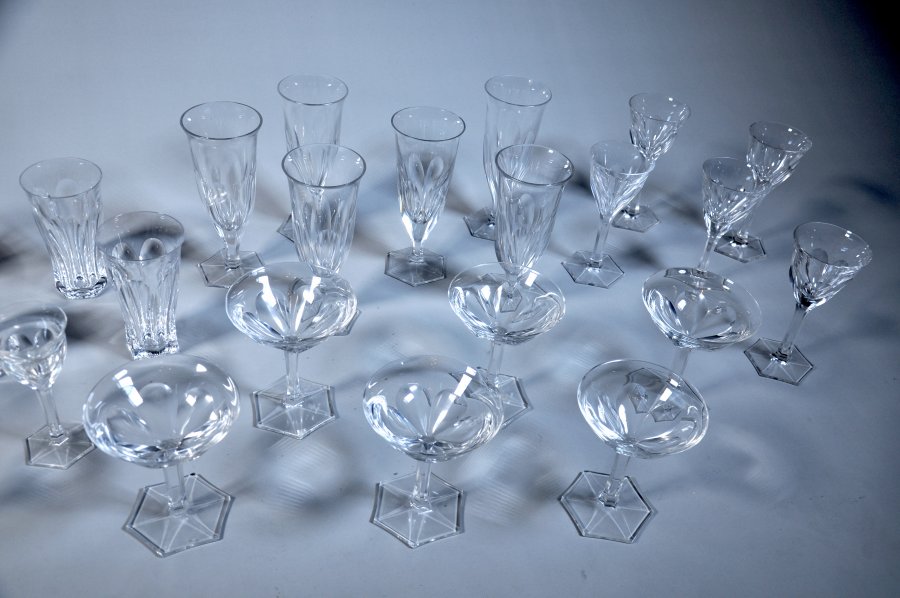 41 PIECES OF MOSER GLASSES