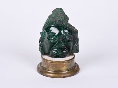 A MALACHITE BUST