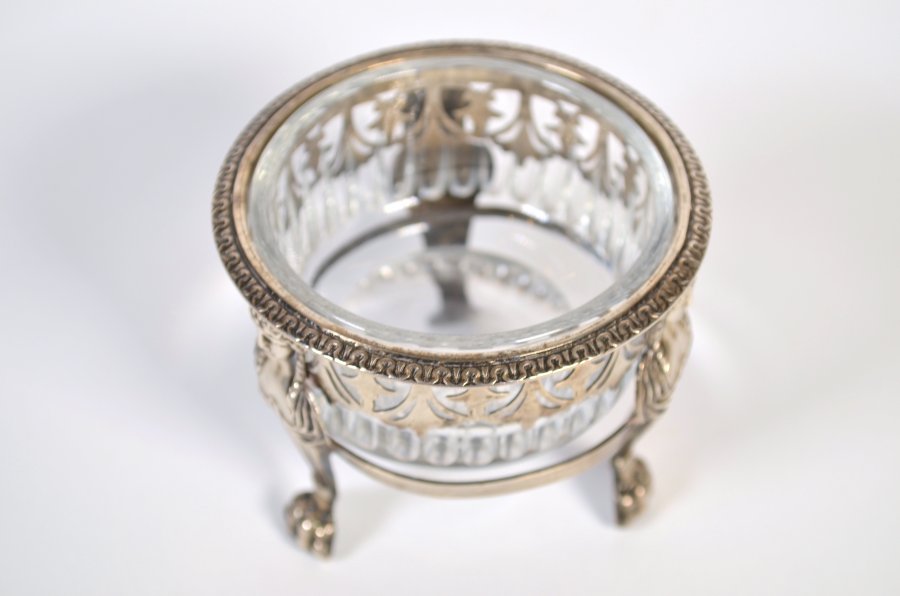 SALT CELLAR WITH GLASS BOWL