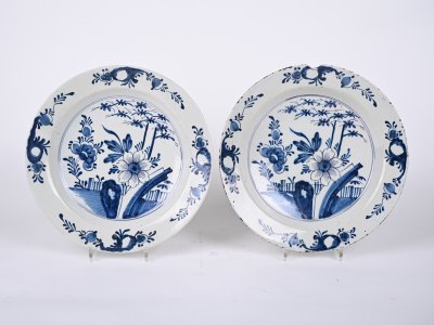 TWO PLATES FROM DELFT