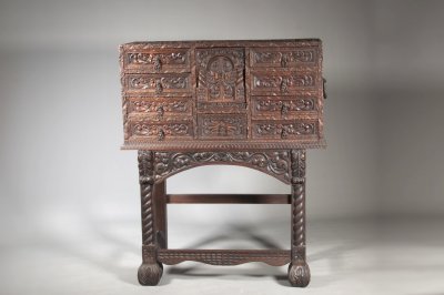 CARVED CABINET WITH DRAWERS