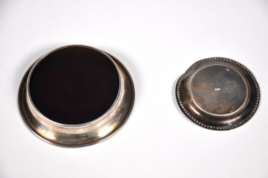 TWO SILVER PLATES