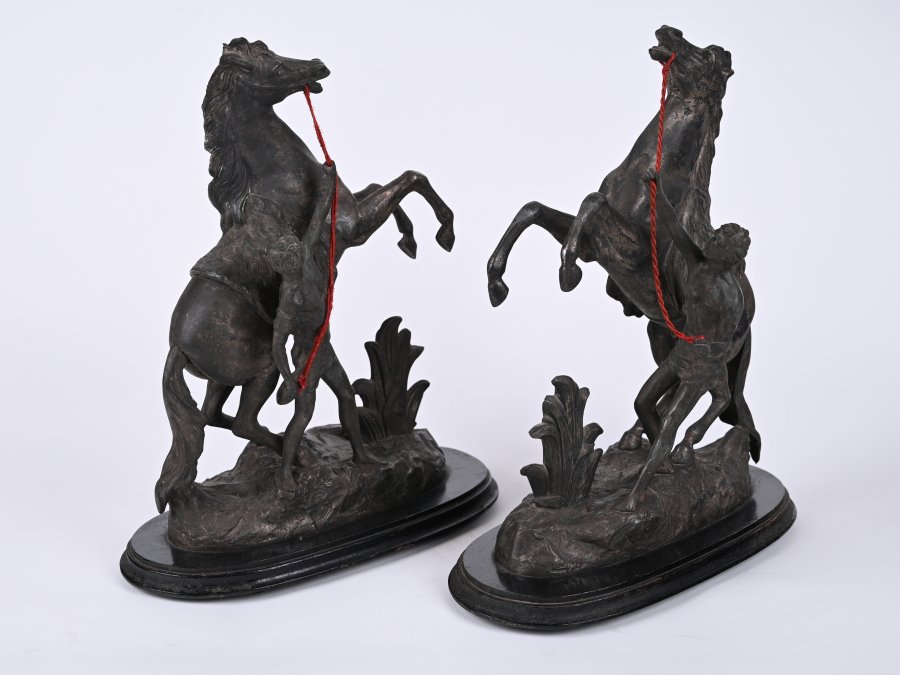 PAIRED HORSE SCULPTURES