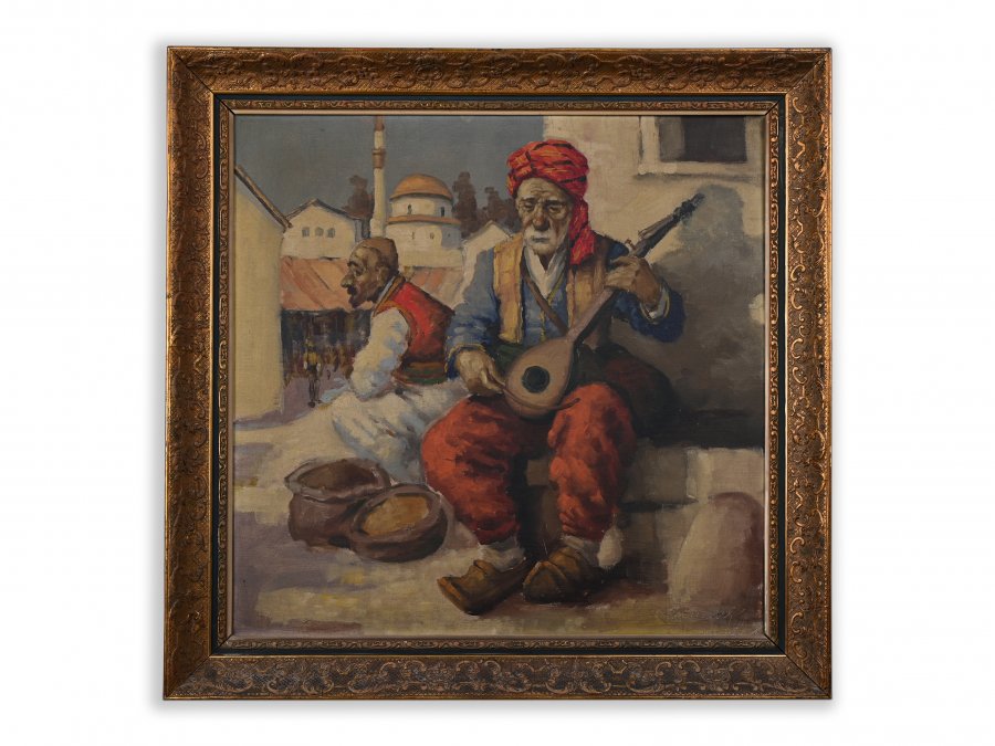 MUSICIAN ON THE MARKET IN MOSTAR