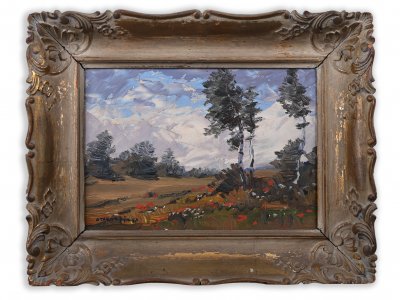 LANDSCAPE WITH WILD POPPIES