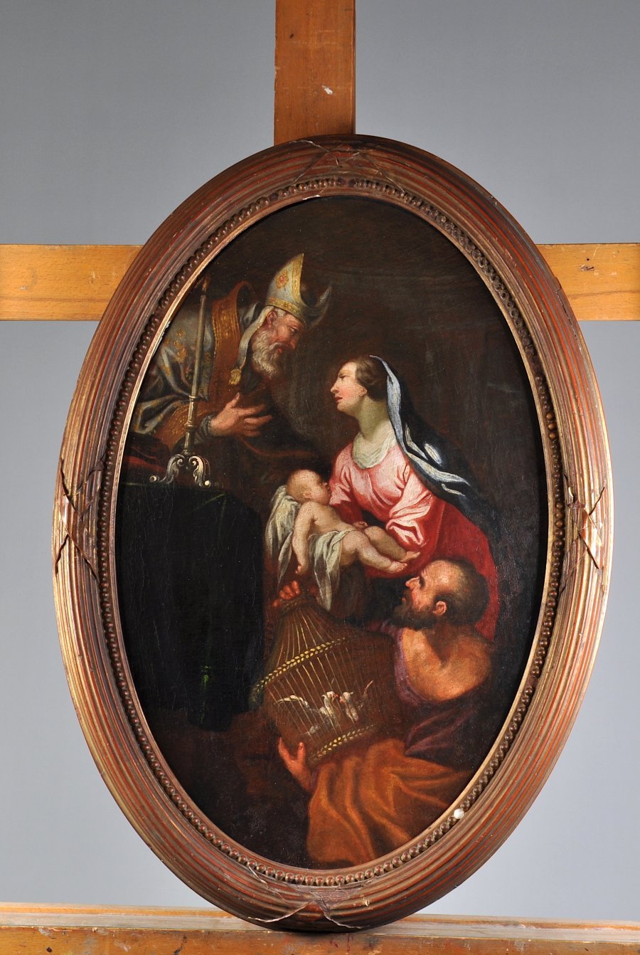 SET OF TWO PAINTINGS WITH A BABY