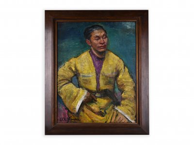 PORTRAIT OF A MAN IN YELLOW DRESS