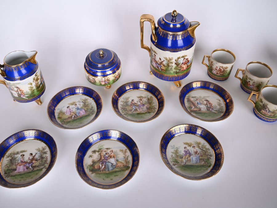 VIENNESE COFFEE SET FOR SIX PERSONS