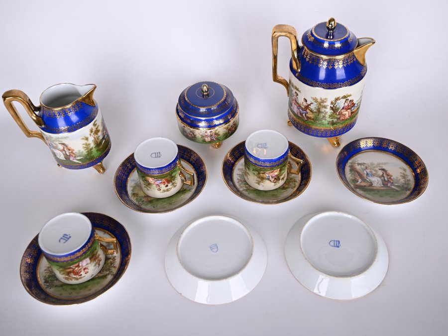 VIENNESE COFFEE SET FOR SIX PERSONS