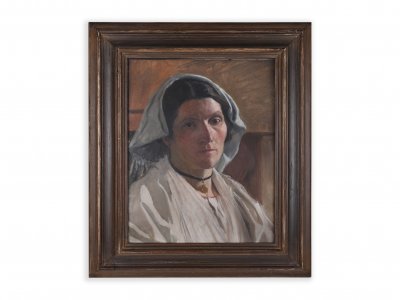 PORTRAIT OF A WOMAN WITH HEADSCARF