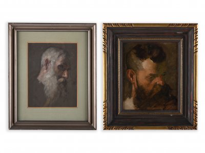 TWO PORTRAITS OF MEN