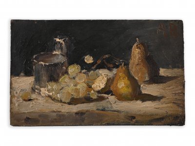 STILL LIFE WITH GRAPES AND PEARS