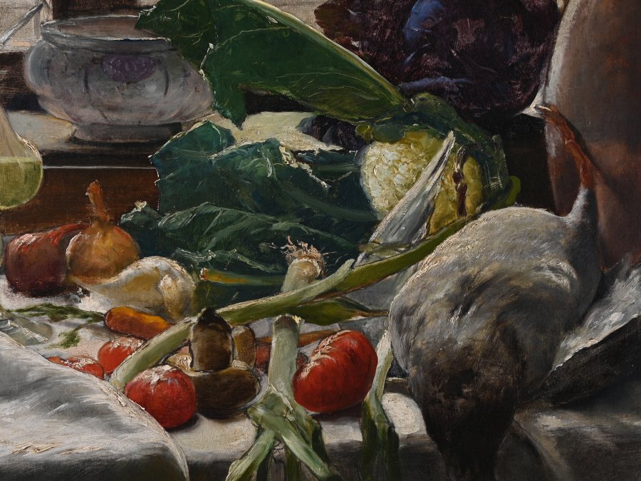 STILL LIFE WITH A DUCK AND VEGETABLES