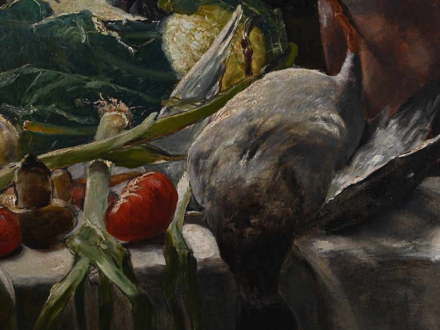 STILL LIFE WITH A DUCK AND VEGETABLES