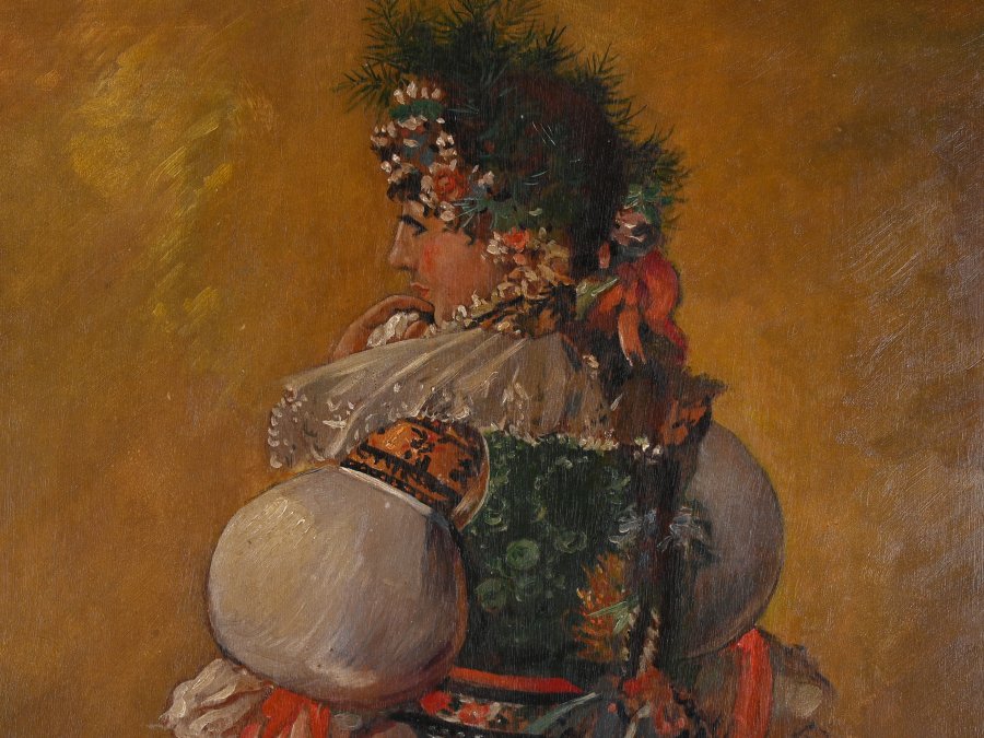 GIRL IN A FOLK DRESS