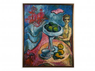 WOMAN AT A TABLE