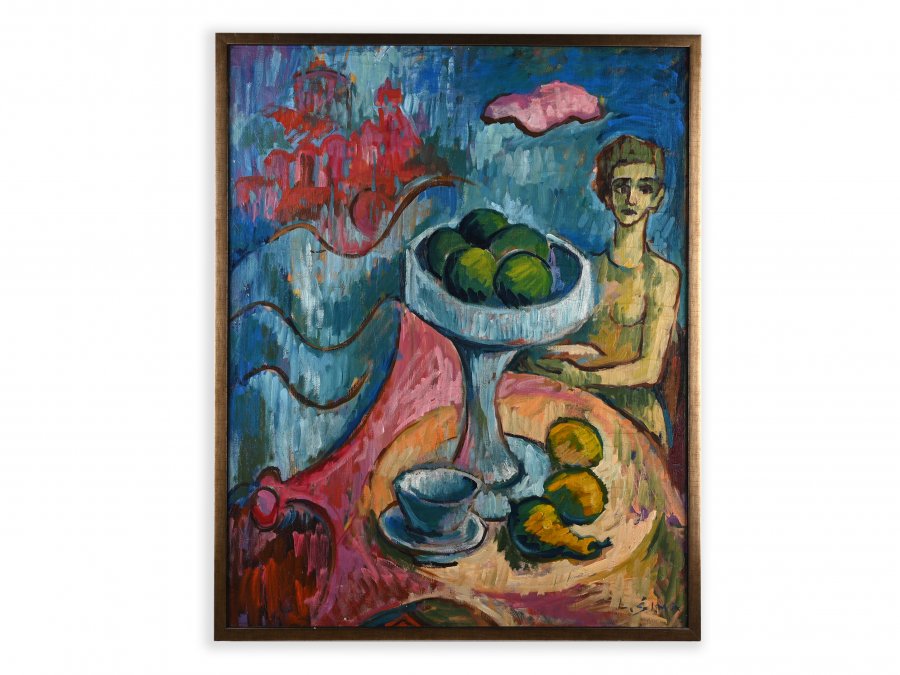 WOMAN AT A TABLE