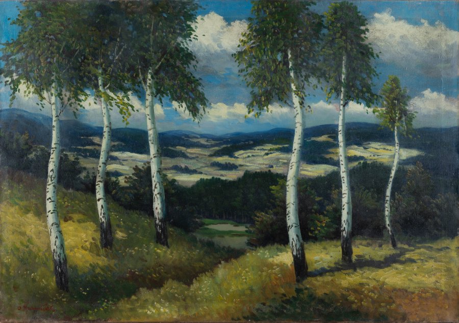 LANDSCAPE WITH BIRCHES