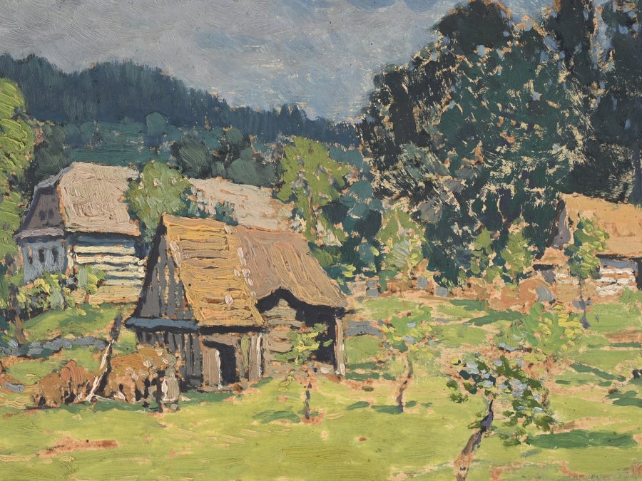 LANDSCAPE WITH COTTAGES