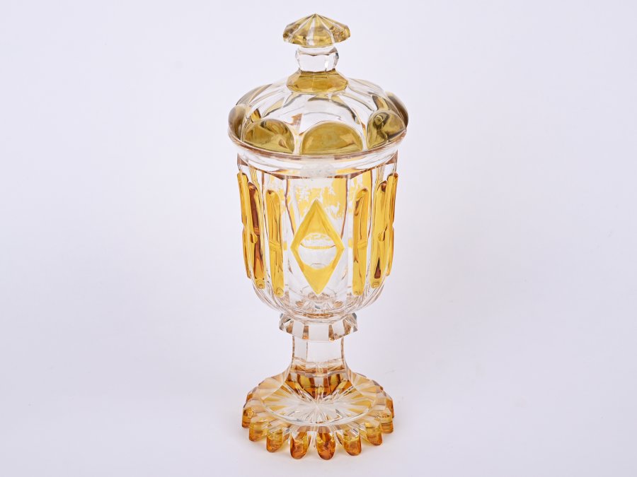 CUT GLASS GOBLET