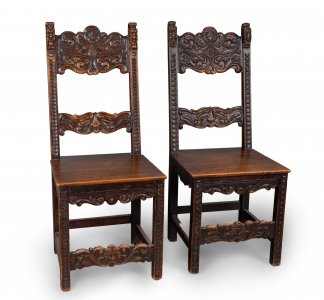 TWO RENAISSANCE STYLE CHAIRS