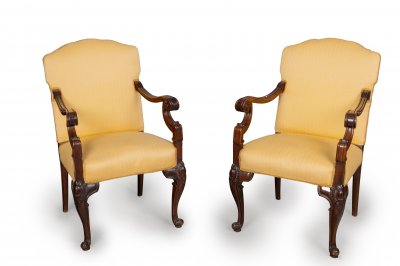 TWO BAROQUE STYLE ARMCHAIRS