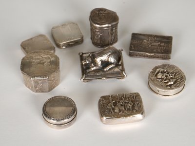 NINE MINIATURE BOXES