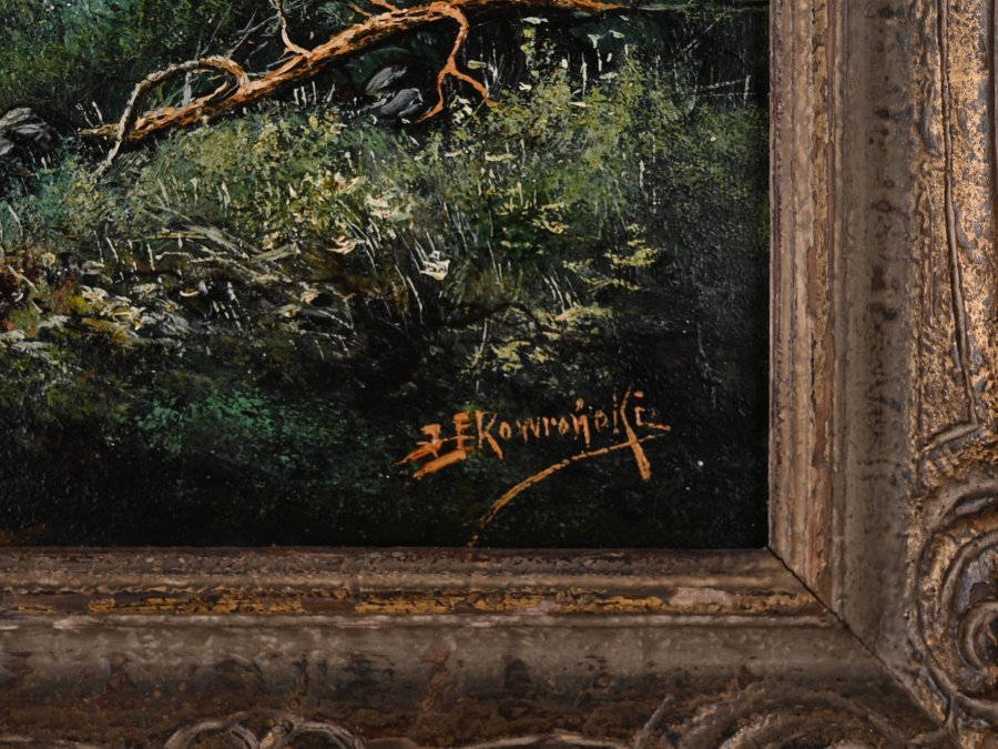 PAIR PAINTINGS OF THE FOREST