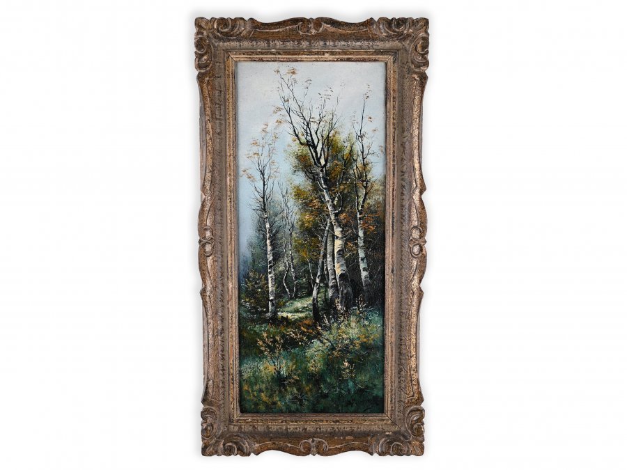 PAIR PAINTINGS OF THE FOREST