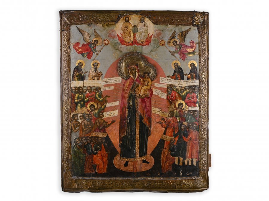 ICON OF THEOKOTOS WITH PEARL DRESS