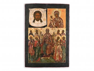 ICON OF THEOKOTOS ON THE THRONE