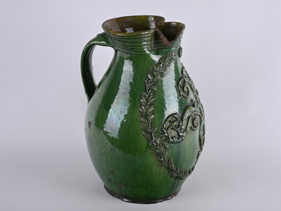 PITCHER WITH PEACOCK MOTIF