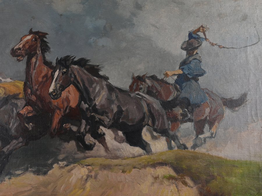 COWBOY WITH HORSES