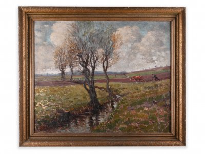 LANDSCAPE WITH A BROOK