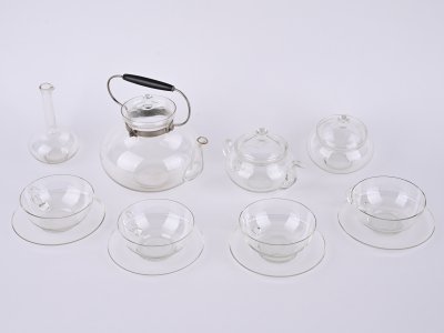 TEA SET WITH SMALL AND LARGE TEAPOT