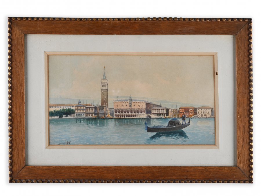 PAIR DRAWINGS OF VENICE