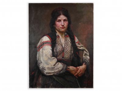 WOMAN IN A FOLK DRESS