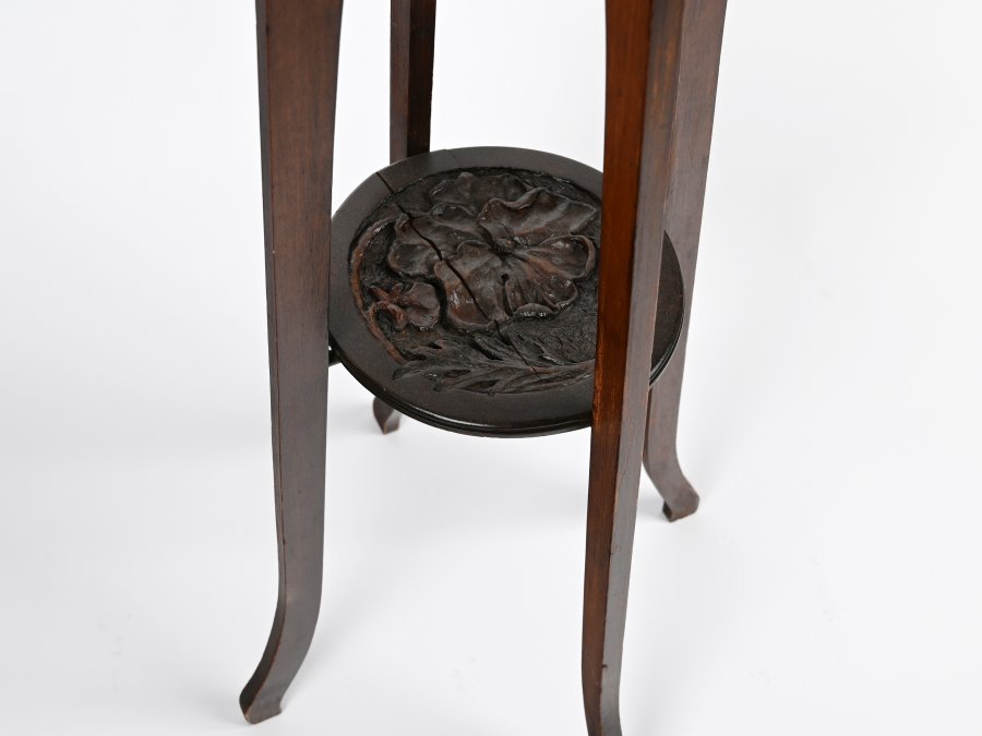 AN ART NOUVEAU SIDE COLUMN TABLE