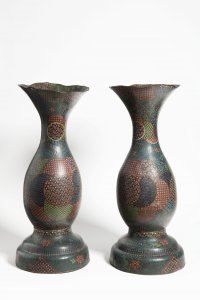 PAIR CHINOISERIE VASES