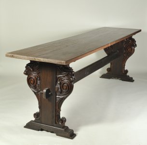 A SECOND RENAISSANCE-STYLE WALNUT DINING TABLE